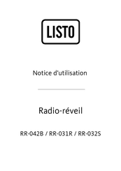 Listo RR-032S Notice D'utilisation