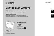 Sony Cyber-shot DSC-T1 Mode D'emploi