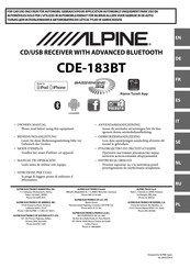 Alpine CDE-183BT Mode D'emploi