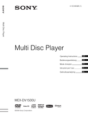 Sony MEX-DV1500U Mode D'emploi
