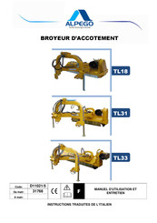 Alpego TL33 Manuel D'utilisation Et Entretien