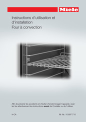 Miele H6780BP Instructions D'utilisation Et D'installation