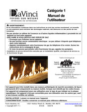 Travis Industries DaVinci Catégorie 1 Manuel De L'utilisateur