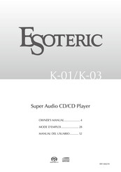 Esoteric K-03 Mode D'emploi