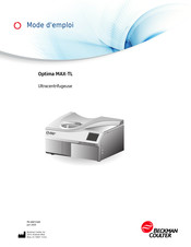 Beckman Coulter Optima MAX-TL Mode D'emploi