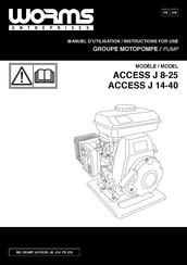 WORMS ACCESS j 8-25 Manuel D'utilisation