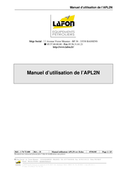 Lafon APL2N Manuel D'utilisation