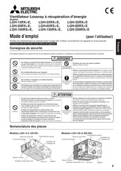 Mitsubishi Electric Lossnay LGH-150RX5-E Mode D'emploi