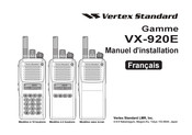 Vertex Standard VX-920E Série Manuel D'installation