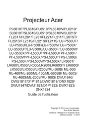 Acer SL6510 Guide De L'utilisateur