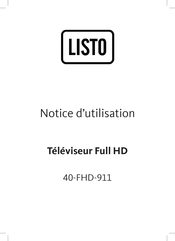 Listo 40-FHD-911 Notice D'utilisation