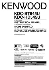 Kenwood KDC-HD545U Mode D'emploi
