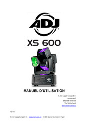 ADJ XS600 Manuel D'utilisation