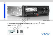 VDO DTCO 1381 Instructions De Service