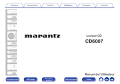 Marantz CD6007 Manuel D'utilisateur