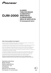 Pioneer DJM-2000 Mode D'emploi