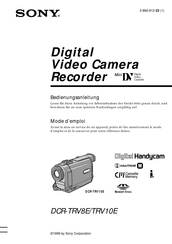Sony Digital Handycam DCR-TRV8E Mode D'emploi