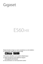 Gigaset E560HX Mode D'emploi