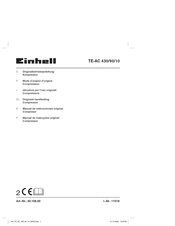 EINHELL TE-AC 430/90/10 Mode D'emploi D'origine