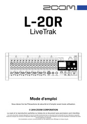 Zoom L-20R LiveTrak Mode D'emploi