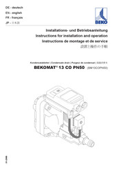 Beko BEKOMAT 13 CO PN50 Instructions De Montage Et De Service