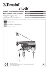 Tractel altotir 200 Manuel D'installation, D'emploi Et D'entretien