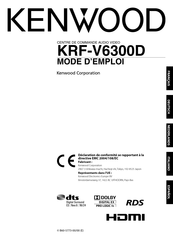 Kenwood KRF-V6300D Mode D'emploi
