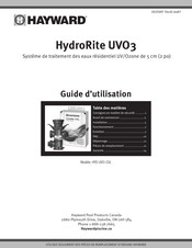 Hayward HydroRite UVO3 HYD-UVO-CUL Guide D'utilisation