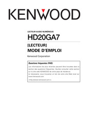 Kenwood HD20GA7 Mode D'emploi