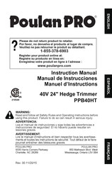 Poulan Pro PPB40HT Manuel D'instructions