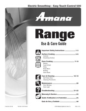 Amana Easy Touch Control 800 AER5845QAB Guide D'utilisation
