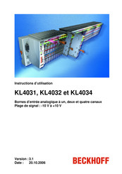 Beckhoff KL4032 Instructions D'utilisation
