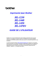 Brother HL-1470N Guide De L'utilisateur