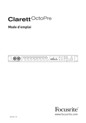 Focusrite Clarett OctoPre Mode D'emploi