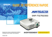 Epson EMP-703 Guide De Référence Rapide