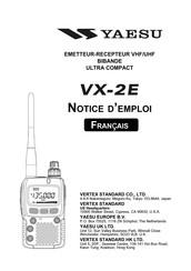 Yaesu VX-2E Notice D'emploi