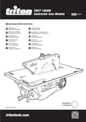 Triton TWX7 CS001 Instructions D'utilisation