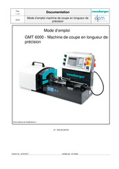 Meusburger GMT 6000 Mode D'emploi