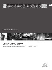 Behringer ULTRA-DI PRO DI800 Manuel D'utilisation