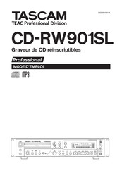 Tascam CD-RW901SL Mode D'emploi