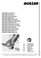 Roller Uni-Press E Notice D'utilisation