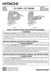 Hitachi CJ 160VA Instructions De Sécurité Et Mode D'emploi