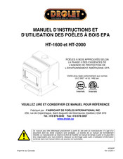 Drolet HT-1600 Manuel D'instructions