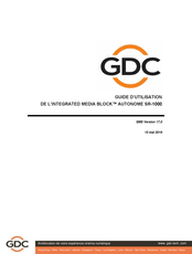 GDC MEDIA BLOCK SR-1000 Guide D'utilisation