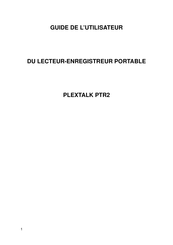 Plextalk PTR2 Guide De L'utilisateur