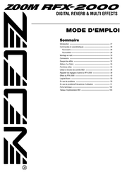 Zoom RFX-2000 Mode D'emploi