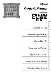 Roland MICRO CUBE GX Mode D'emploi