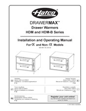 Hatco DRAWERMAX HDM-2 Manuel D'installation Et D'utilisation