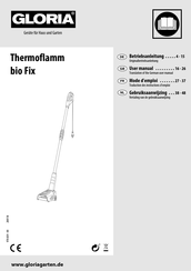 Gloria Thermoflamm bio Fix Mode D'emploi