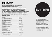 Sharp EL-1750PIII Mode D'emploi